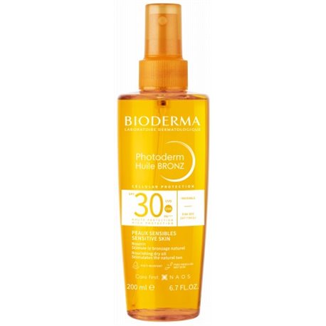 BIODERMA PHOTODERM HUILE BRONZ SPF30 PEAUX SENSIBLES 200ML