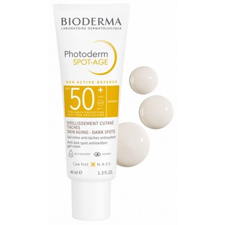 BIODERMA PHOTODERM SPOT-AGE SUN ACTIVE DEFENSE SPF50 VIELLISSEMENT CUTANE-TACHES 40ML