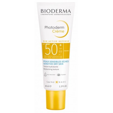 BIODERMA PHOTODERM CREME SUN ACTIVE DEFENSE SPF50 PEAUX SENSIBLES SECHES 40ML