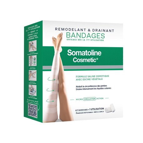 SOMATOLINE COSMETIC BANDAGES REMODELANT ET DRAINANT KIT BANDAGES 1 UTILISATION