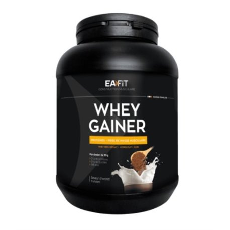 EAFIT WHEY GAINER PROTEINES-PRISE DE MASSE MUSCULAIRE SAVEUR CHOCOLAT 750G