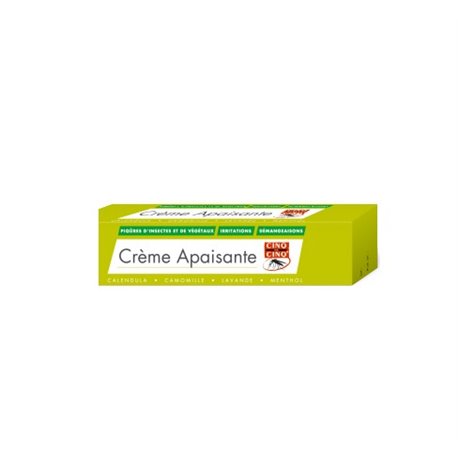 CINQ SUR CINQ CREME APAISANTE PIQURES D'INSECTES ET DE VEGETAUX IRRITATIONS DEMANGEAISONS 40G