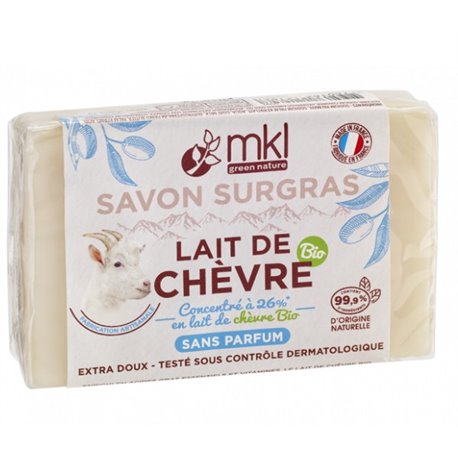 MKL SAVON SURGRAS LAIT DE CHEVRE BIO SANS PARFUM 100G