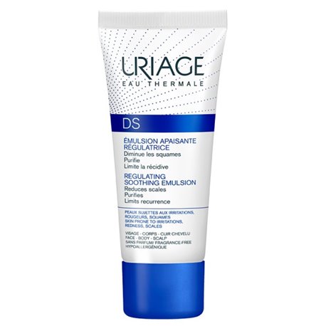 URIAGE DS EMULSION APAISANTE REGULATRICE PEAUX SUJETTES AUX IRRITATIONS ROUGEURS SQUAMES VISAGE CORPS CUIR CHEVELU 40ML