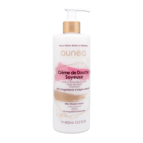 AUNEA CREME DE DOUCHE SOYEUSE ADULTE PEAUX NOIRES MATES ET METISSEES 400ML