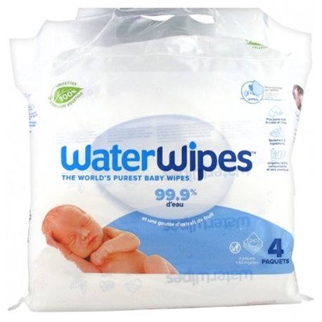 WATERWIPES LINGETTES A l'EAU 4X 60 LINGETTES