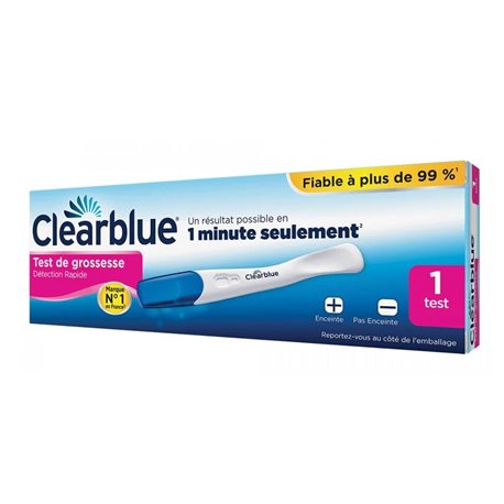 CLEARBLUE TEST DE GROSSESSE DETECTION RAPIDE 1 TEST