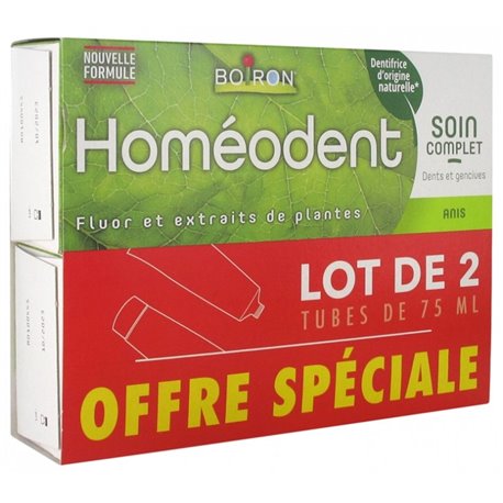 BOIRON HOMEODENT SOIN COMPLET ANIS LOT 2X 75ML