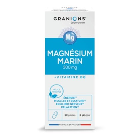 GRANIONS MAGNESIUM MARIN 300MG + VIT B6 60 GELULES