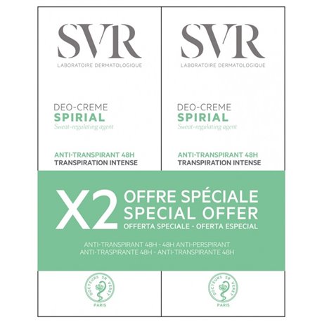 SVR SPIRIAL DEO-CREME LOT 2X 50ML