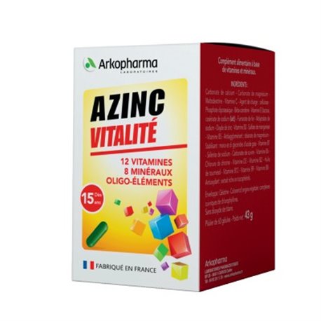 ARKOPHARMA AZINC VITALITE DES 15ANS 120 GELULES