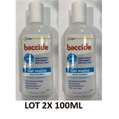 BACCIDE GEL HYDROALCOOLIQUE LOT 2X 100ML