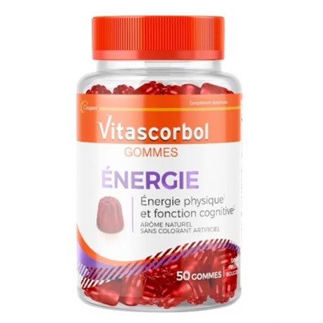 VITASCORBOL ENERGIE 50 GOMMES GOUT FRUITS ROUGES