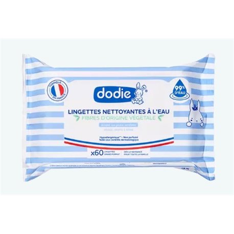 DODIE LINGETTES NETTOYANTES A L'EAU X60 LINGETTES