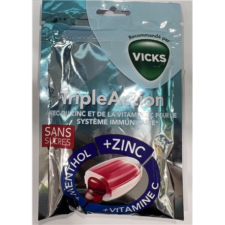 VICKS TRIPLE ACTION SANS SUCRES 72G