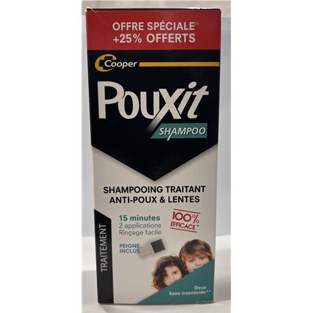 POUXIT SHAMPOO SHAMPOING TRAITANT 250ML PEIGNE INCLUS