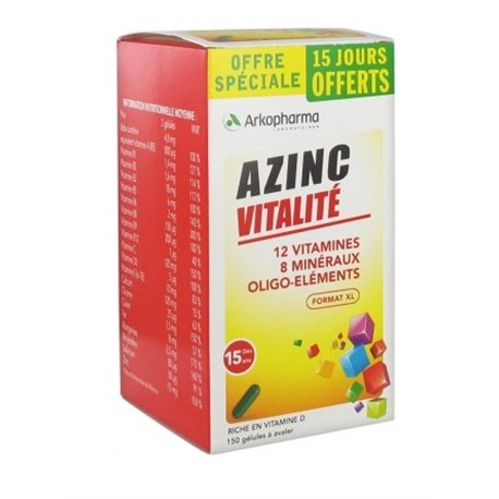 ARKOPHARMA AZINC VITALITE 150 GELULES