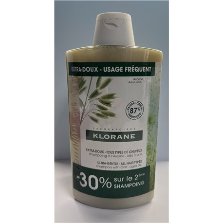 kKLORANE SHAMPOING A L'AVOINE LOT 2X 400ML