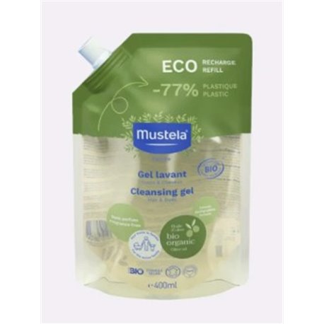 MUSTELA GEL LAVANT BIO ECO RECHARGE 400ML