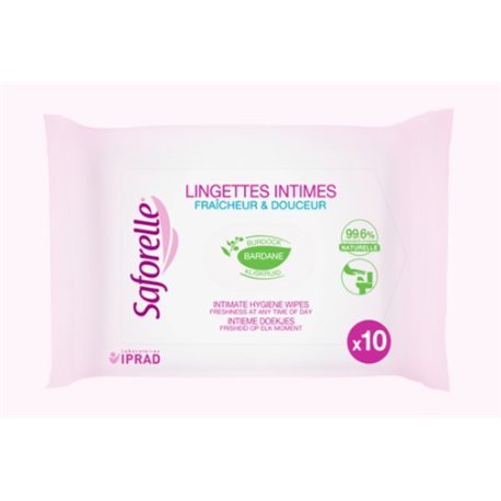 SAFORELLE LINGETTES INTIMES X10