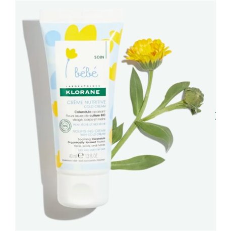 Klorane Bébé Crème hydratante visage et corps - 40ml