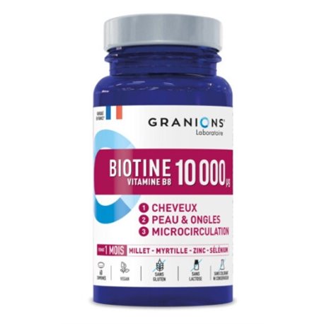 GRANIONS BIOTINE 10000µ - VITAMINE B8 60CP