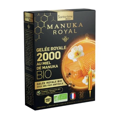 SANTAROME BIO MANUKA ROYAL GELEE ROYALE 2000 AU MIEL DE MANUKA 20 AMP