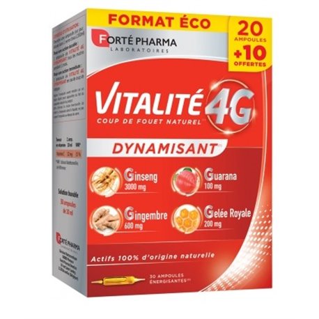 FORTE PHARMA VITALITE 4G DYNAMISANT 30 AMPOULES