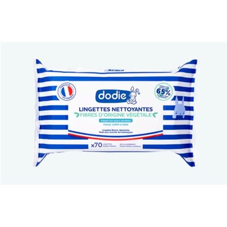 DODIE LINGETTES NETTOYANTES X70 LINGETTES