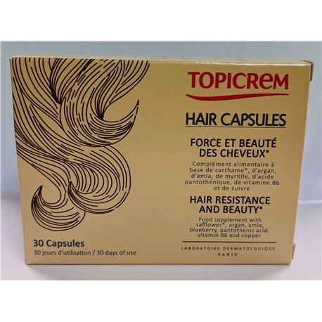 TOPICREM HAIR CAPSULES FORCE ET BEAUTE DES CHEVEUX 30 CAPSULES