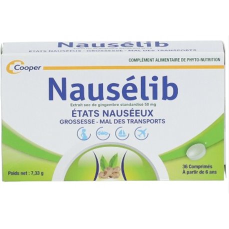 NAUSELIB ETATS NAUSEEUX 36 CP A PARTIR DE 6 ANS