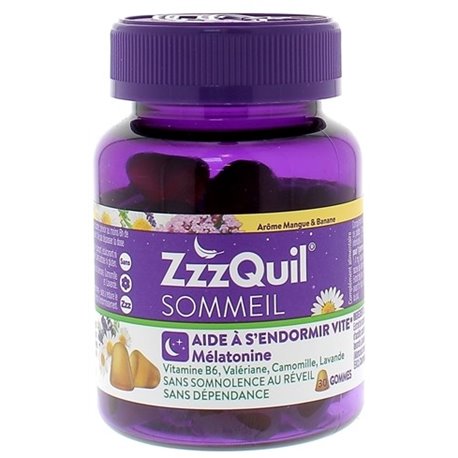 ZZZQUIL SOMMEIL 30 GOMMES GOUT BANANE-MANGUE