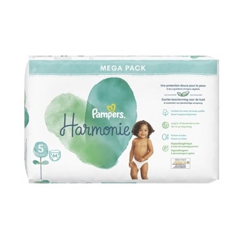 PAMPERS HARMONIE TAILLE 4 11-16KG 64 COUCHES