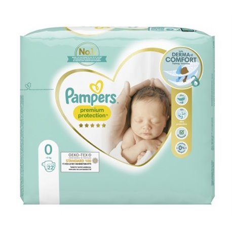 PAMPERS PREMIUM PROTECTION TAILLE 0 22 COUCHES