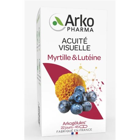 ARKOPHARMA ACUITE VISUELLE MYRTILLE & LUTEINE 45 GELULES