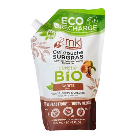 MKL GEL DOUCHE SURGRAS BIO KARITE ECO RECHARGE 900ML