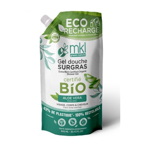 MKL GEL DOUCHE SURGRAS BIO ALOE VERA ECO-RECHARGE 900ML