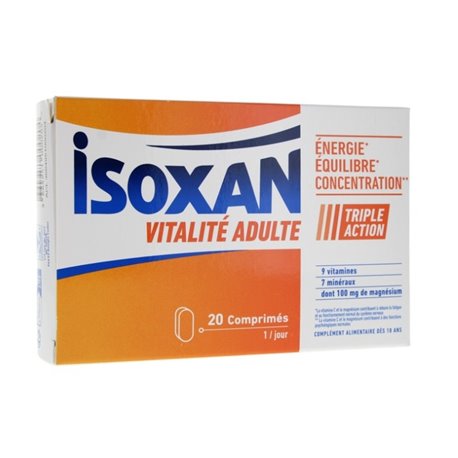 ISOXAN VITALITE ADULTE 20 COMPRIMES