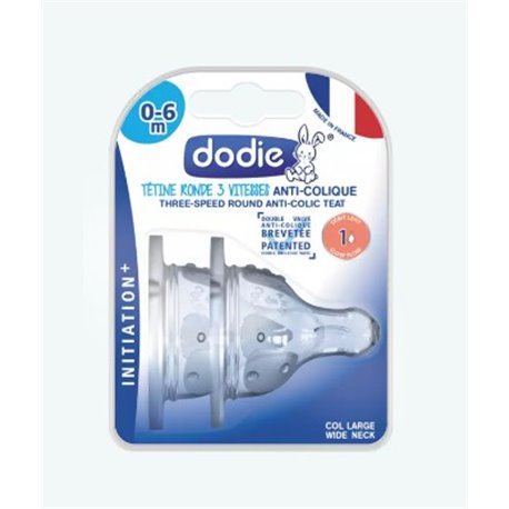 Dodie TETINE RONDE 3 VITESSE ANTI COLIQUE 0-6 MOIS L'ORIGINAL sur M