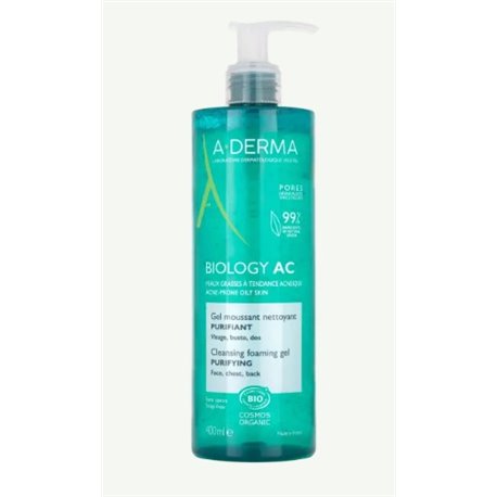 A-DERMA BIOLOGY AC GEL MOUSSANT PURIFIANT 200ML OU 400ML