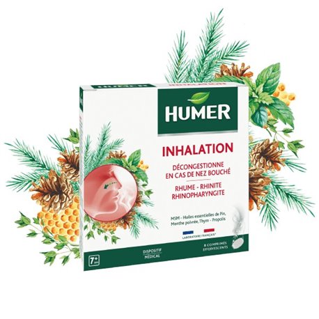 HUMER INHALATION 8 COMPRIMES EFFERVESCENTS