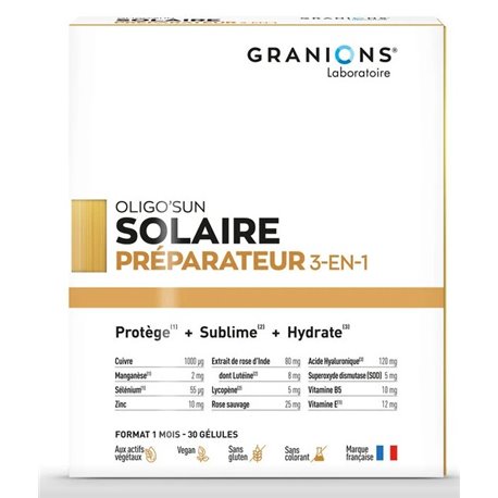 GRANIONS OLIGO'SUN SOLAIRE PREPARATEUR 3-EN-1 FORMAT 1 MOIS