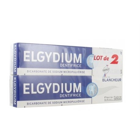 ELGYDIUM DENTIFRICE BLANCHEUR LOT 2X 75ML