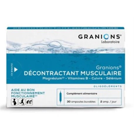 GRANIONS DECONTRACTANT MUSCULAIRE 30 AMPOULES