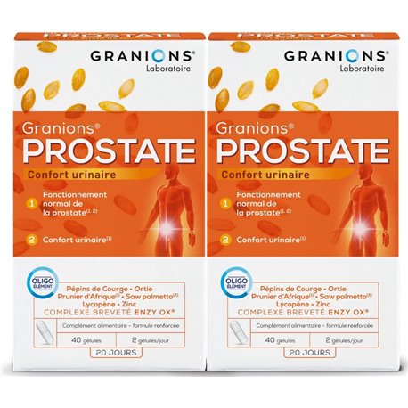 GRANIONS PROSTATE CONFORT URINAIRE LOT 2X 40 GELULES