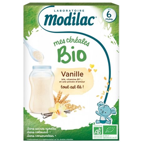 MODILAC MES CEREALES BIO VANILLE DES 6 MOIS