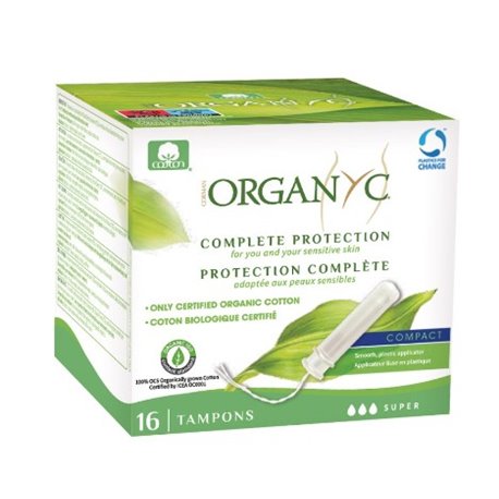 ORGANYC TAMPON AVEC APPLICATEUR SUPER 16 TAMPONS