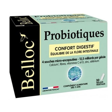 BELLOC PROBIOTIQUES CONFORT DIGESTIF 30 GELULES VEGETALES