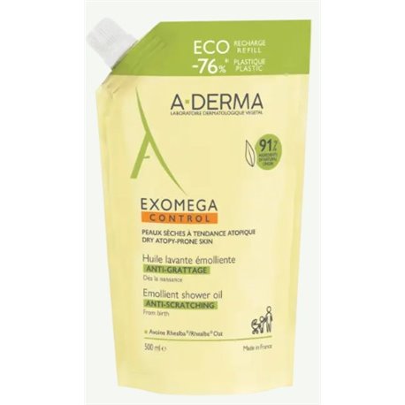 A-DERMA EXOMEGA CONTROL ECO RECHARGE HUILE LAVANTE 500ML