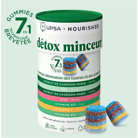 UPSA GUMMIES 7EN1 DETOX MINCEUR 30 GUMMIES